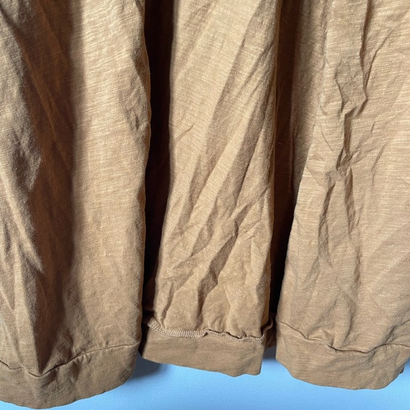 Three bird nest long sleeved ankle length open front rust cotton cardigan S - Picture 8 of 10